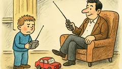 Vtip: Tati, proč mě autíčko neposlouchá?