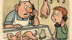 Vtip: Pepíček volá do řeznictví…