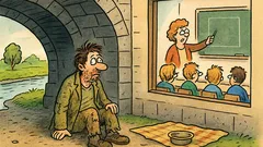 Vtip: Kdyby za debilitu končili pod mostem