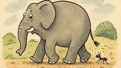 Vtip: Jde si takhle jednou slon…