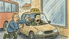 Vtip: Turista poklepe taxikáře na rameno