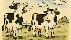 Vtip: Na louce se pasou dvě krávy...