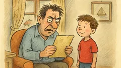 Vtip: Pepíček přinese tátovi zažloutlé vysvědčení