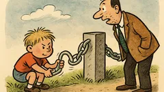 Vtip: Je to z kovu, ohne to dítě