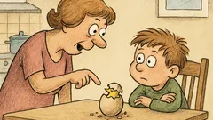 Vtip: Maminka: Pepíčku, kuřátko klove skořápku