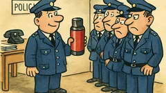 Vtip: Policajt si přinese do práce termosku