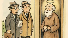 Vtip: „Dobrý den, chcete si promluvit o Bohu?“