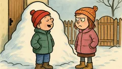 Vtip: Pepíček má pět metrů sněhu