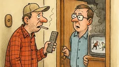 Vtip: Mirek zvoní u souseda na hokej