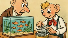 Vtip: Spejbl se ptá Hurvínka u akvária