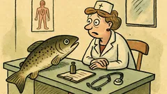 Vtip: Paní doktorko, je pstruh zdravý?