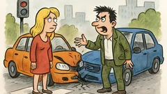 Vtip: Blondýna nabourá na křižovatce…