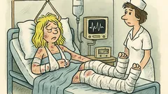 Vtip: V nemocnici na JIP leží blondýnka…