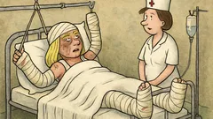 Vtip: Leží v nemocnici blondýnka…