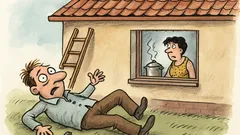 Vtip: Manžel spravuje střechu…