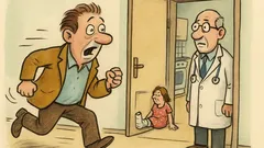 Vtip: Přiběhne pán k doktorovi…