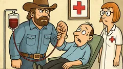 Vtip: Chuck daruje krev… jen ne svou