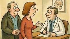 Vtip: Pane doktore, moje žena mluví sama