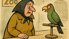 Vtip: Starší paní si kupuje papouška