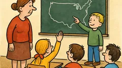 Vtip: Paní učitelka: kde leží Amerika?