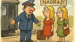 Vtip: Jdou dvě blondýnky k vlaku na nádraží
