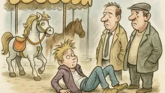 Vtip: Justin Bieber spadl z koně...