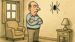 Vtip: Pavouk sedí na stěně bez nájmu