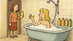 Vtip: Blondýnka se koupe a volá...