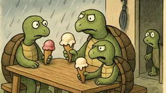 Vtip: Želví rodinka je na zmrzlině…