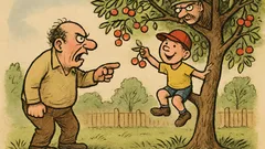 Vtip: Pan Oliva chytí Pepíčka na třešni