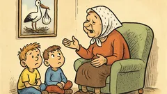 Vtip: Babička vykládá vnoučatům o čápovi