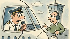 Vtip: Pilot žádá věž o přibližný čas