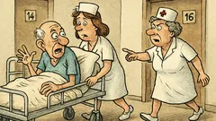 Vtip: Vezou dědečka z operačního sálu…