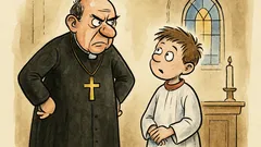 Vtip: Pan farář přijímá nového ministranta…