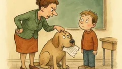 Vtip: Pepíčku, kde máš žákovskou?