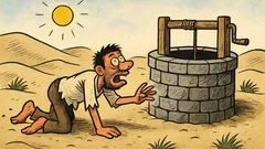 Vtip: Plazí se člověk po poušti…