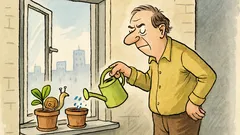 Vtip: Pán v desátém patře zalévá květiny…