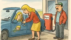 Vtip: Přijde blondýnka na čerpací stanici, pláče