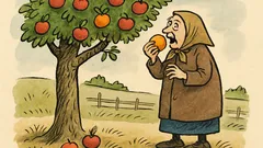 Vtip: Přijde babka k jabloni…