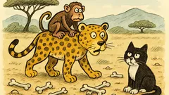 Vtip: Jede cestovatel do Afriky s kočkou