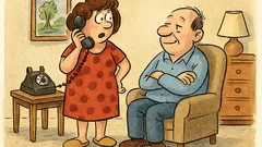 Vtip: Paní Malá položí sluchátko, manžel…