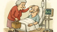 Vtip: Jednotka intenzivní péče: jedna babička.